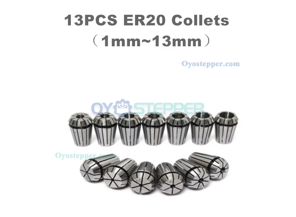 13Pcs ER Collets Set Part for CNC Spindle Motor ER11/ ER16 / ER20 / ER25 / ER32